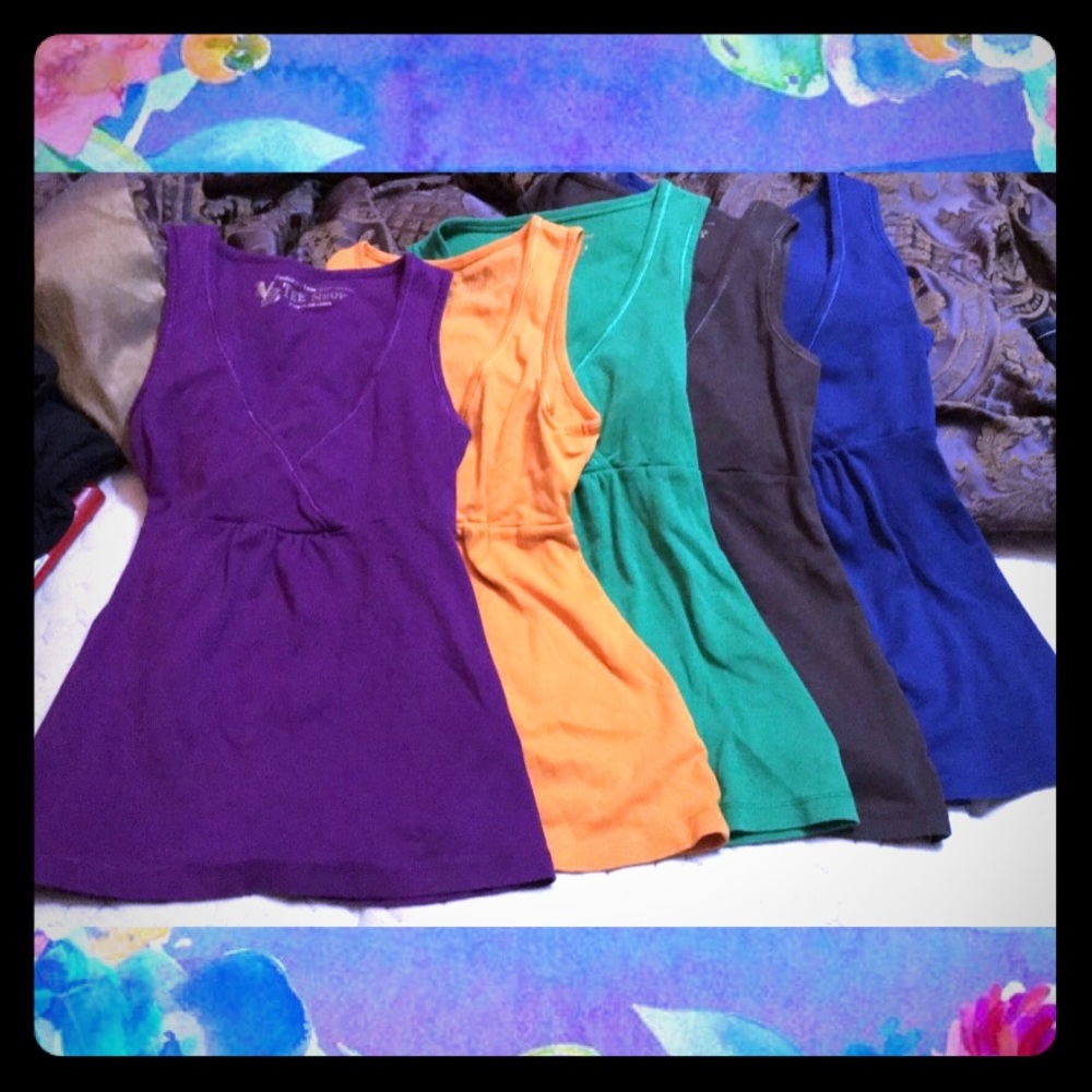 Victoria’s Secret babydoll tanks.